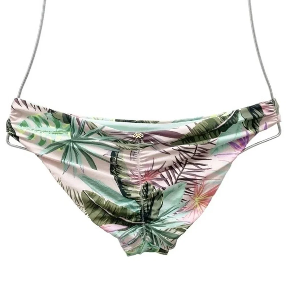 NWT PQ Swim Bahamas Basic Ruched Teeny Cut Bikini Bottoms Size Medium PILYQ NEW
